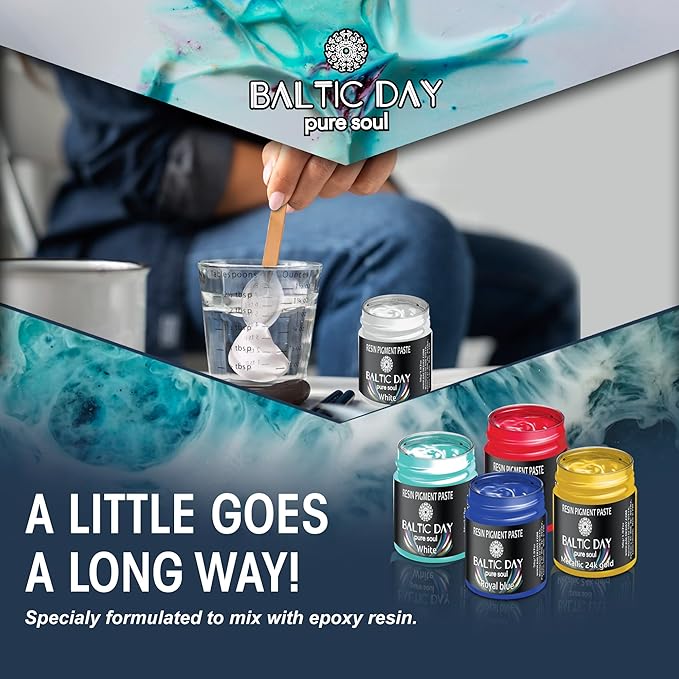 BALTIC DAY Black Abyss Pigment Paste for Epoxy Resin ā Ultra-Opaque Black Resin Colorant, 191g/6.7oz ā Smooth Blend for Epoxy Art, Jewelry, DIY Crafts