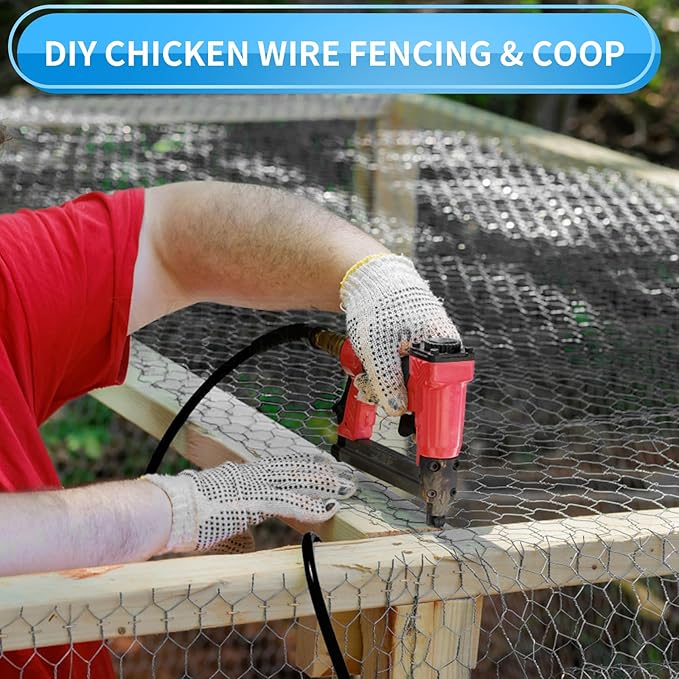 72'' x 150' Black Chicken Wire Fencing, 1 inch Chicken Wire and 20 Gauge Poultry Netting, Garden Mesh Fence Roll for Floral Arrangements/Crafts/Farm/Livestock/Pet Protection