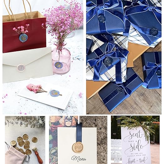 Antique Gold Wax Seal Sticks 26pcs, Andotopee Glue Gun Wax Seal Sticks for Wax Seal Stamp, Premium Sealing Wax for Envelope Letter Seal Wedding Invation Craft Adhesive, Great Gift Ideas (Mini Size)