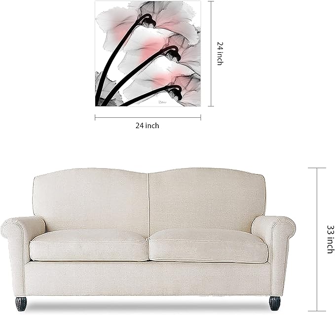 Empire Art Direct Frameless Free Floating Tempered Glass Panel Graphic Wall Art Ready to Hang, 24" x 24", Coral Luster Clycamen