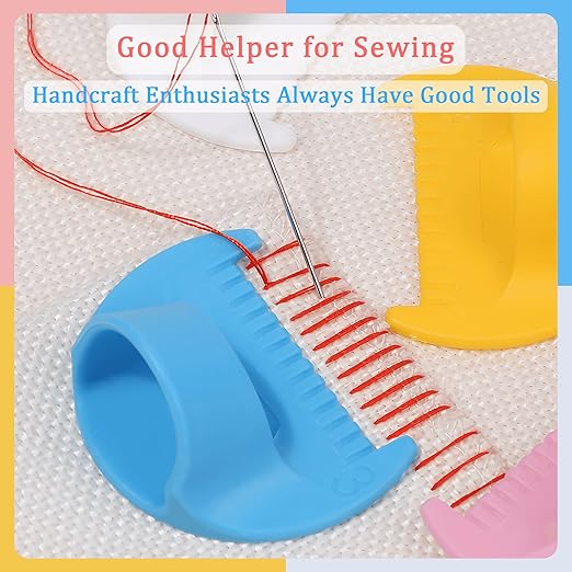2 PCS 4mm Edge Lock Seam Guide, Mini Sewing Finger Ruler for Hand Sewing, DIY Sewing Kit Tool, Sewing Needle Gauge Measuring Guide, Yellow
