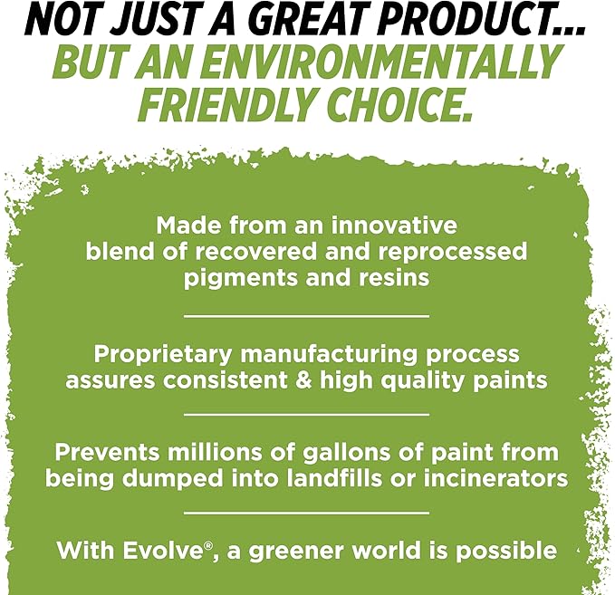 EVOLVE Paint & Primer: Environment-friendly, Eggshell with One-coat Coverage for Interior & Exterior surfaces (Deep Blue, 5-Gallon)