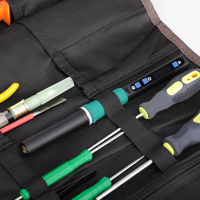 WEP 928D-IV Soldering Iron Kit with Fast Heating with C235 Tip, Dynamic Screen, Compact Digital Soldering Iron with Multi-Functional Cover, Type-C Powering, Sleep Mode, PD and QC Protocols