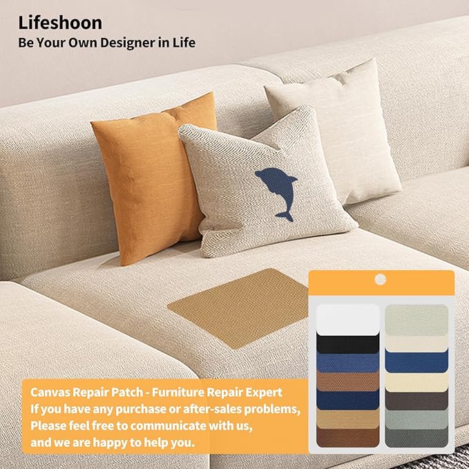 Fabric Repair Patches, 35X79 Inch Canvas Self-Adhesive Fabric Patches Tape Durable, DIY Large Canvas Repair for Sofa, Couches, Furniture, Chair, Clothing (35X79 Inch, Dark Grey)