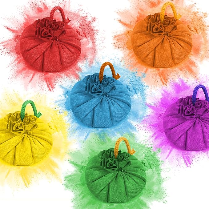ARELUX Color Powder Balls-48 Packs Holi Powder Colors Chalk Balls,200+ Throws Each Chalk Bomb,Family Activiies Outdoor for Color Run Photography,Party Games,Friends Photoshoot,Birthday,Festival