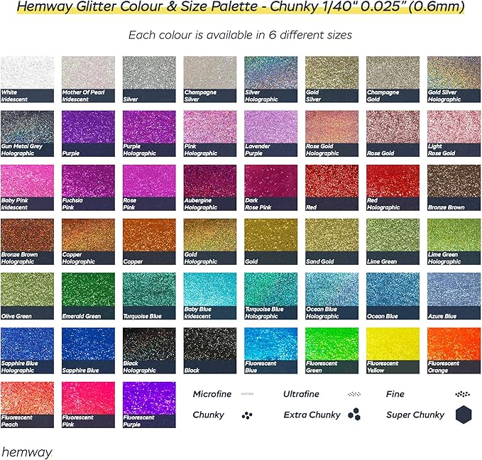 Hemway Polyurethane & Epoxy Resin Glitter 100g / 3.5oz Metallic Crystal Flake Additive for Flooring Jewelry Tumblers Glass Pigment - Chunky (1/40" 0.025" 0.6mm) - Sapphire Blue