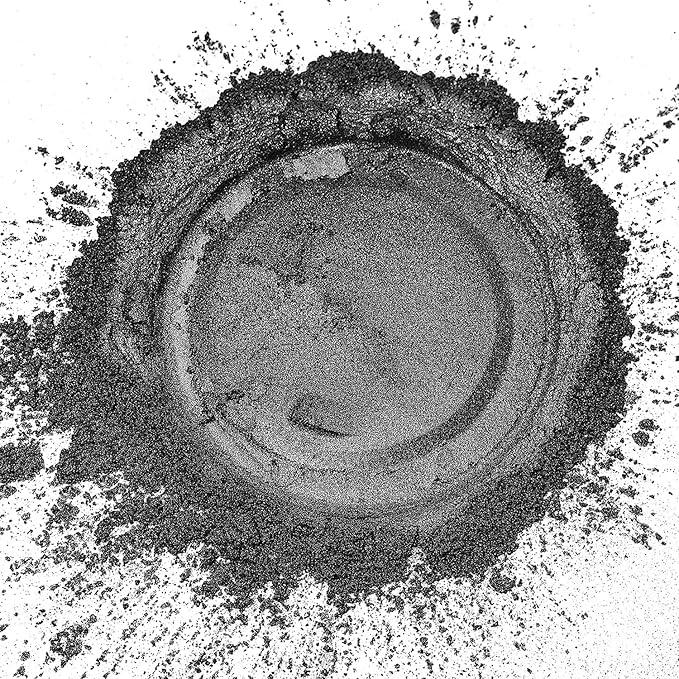 Mysterious Black Mica Powder for Epoxy Resin,Natural Shimmer Mica Powder Used for Coloring Resin Artwork, car Spray Paint, Candles, soap, Eye Shadow, Lip Gloss, Nail Polish(50g/1.7oz)