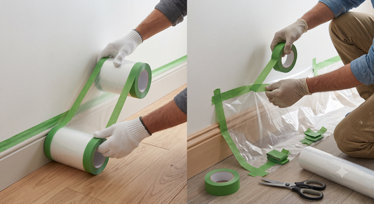 Pre-Taped Masking Film vs. Separate Painter's Plastic and Tape: What to Know