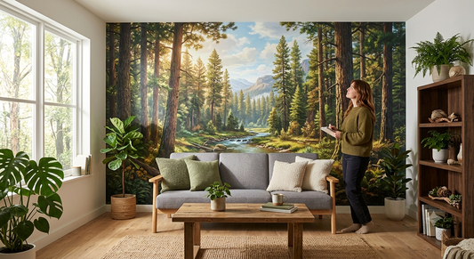 Large Nature Wall Murals: How to Create a Scenic Focal Wall