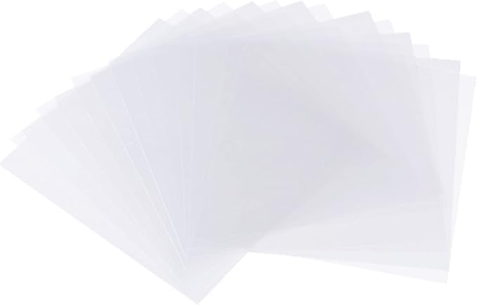 12-Pack 6 mil 12-Inch-by-12-Inch Blank Stencil Sheet for Cricut Vinyl, Silhouette, Transparent PET Acetate Mylar Craft Template Material