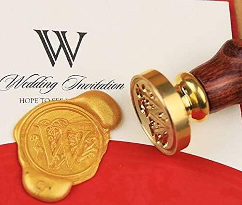 Vintage Santa Claus Monogram Sealing Wax Seal Stamp Rose Gold Metal Handle Kit Custom Invitation Embellishment Christmas Gift Wrap Package Custom Logo Word Wax Seal Stamp Set