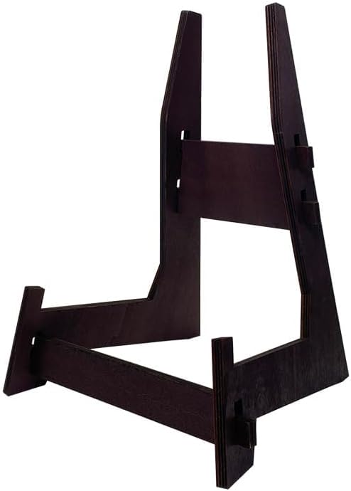 2 Pack 13 Inch Wooden Large Plate Display Stands, Book/Easel Plate Holder, Frame Holder Stand for Bowl, Pottery, Pictures, Books, Artwork