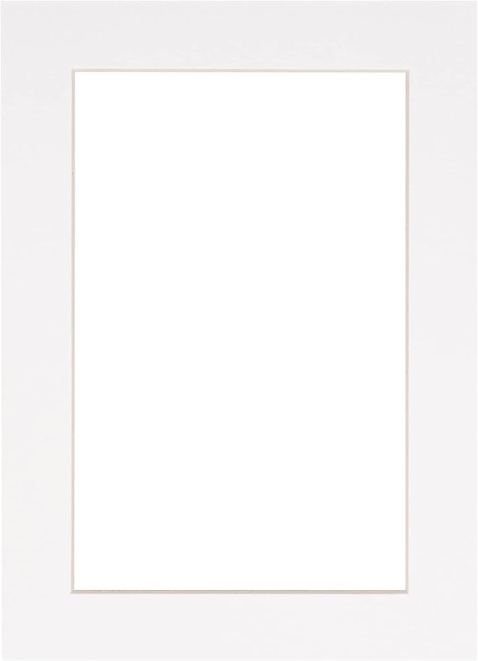 Poster Palooza Pack of Ten 8x10 Mats Bevel Cut for 5.5x8.5 Photos - Acid Free White Precut Matboards for Pictures, Photos, Framing - 4-ply Thickness
