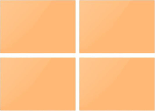 DMiotech 4Pcs Correction Gel Light Filter Overlay Transparent Plastic PVC Sheets Orange for Photo，Film,Video