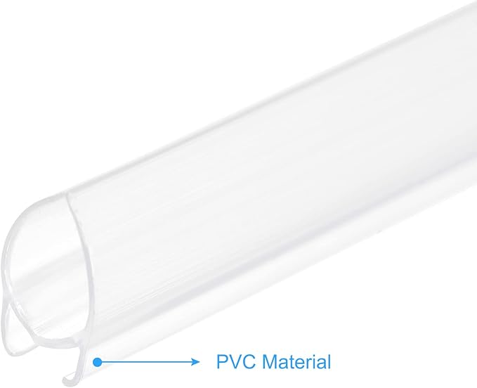 MECCANIXITY PVC Poster Hanger Strip 35cm/14inch Clear with Clips, 4 Set