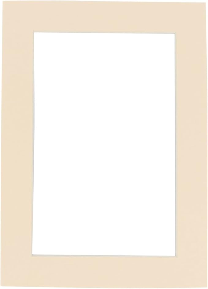 Poster Palooza 8.5x11 Mat Bevel Cut for 7x9 Photos - Acid Free Cream Precut Matboard - For Pictures, Photos, Framing - 4-ply Thickness