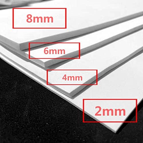 Labzhang White EVA Foam Cosplay, 1 Piece of 8mm Craft Foam,Cosplay Foam, 14" x 39" Ultra-high Density 80 kg/m3 EVA Foam Sheets