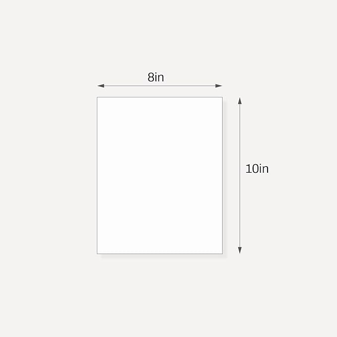 Somime 10 Pack Backing Boards, 8x10 Uncut White Mats Matboards, Acid-Free Backerboards for Art Prints, Ideal for Photos, Pictures, Prints, and Frames