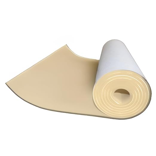 XCEL Foam Roll with Self Adhesive – Beige, 60" x 16" x 1/2" Closed Cell Foam Rubber Water Resistant Padding Sheet – Home, Marine, Garage, Auto Insulation & Cosplay (Beige, 60" x 16" x 1/2")