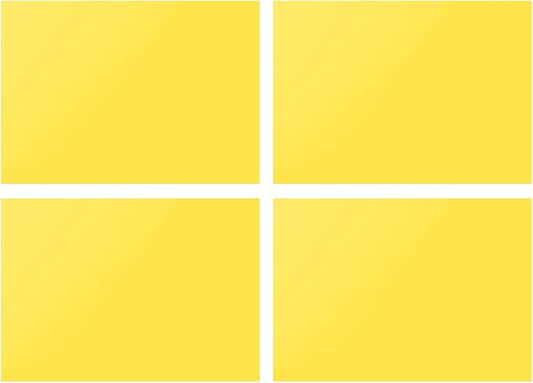 DMiotech 4Pcs Correction Gel Light Filter Overlay Transparent Plastic PVC Sheets Yellow for Photo，Film,Video