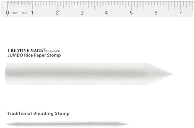 Creative Mark Art Set: Charcoal Pencils Solid Double-Ended Blending Stumps for Adults [Size # 3-12 Count], Perfect for Drawing, Pastels, and Art Design
