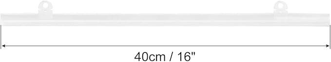 MECCANIXITY PVC Poster Hanger Rail Poster Strip Bar 40cm/16inch Clear with Clips for Poster, Map, 4 Set
