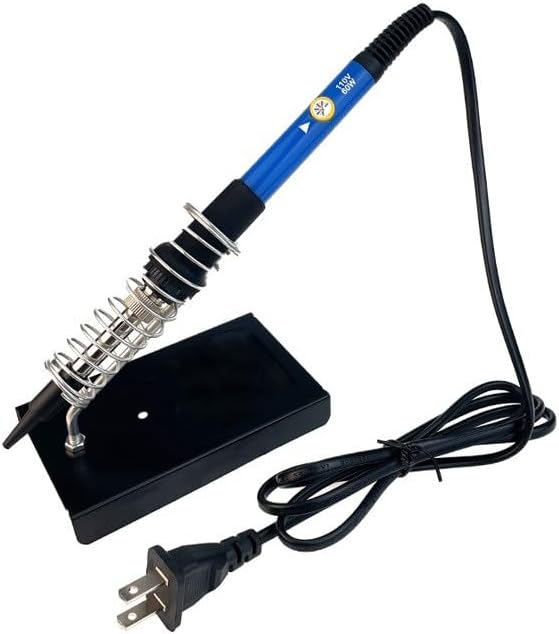 Electric Sodering Iron Kit set 110V 60W Adjustable Temperature Soldering Iron Digital Multimeter 5pcs Soldering Tips Solder Wire Stand, Desoldering Pump Tweezers Welding Tool Screwdriver wire stripper