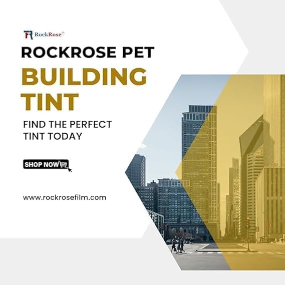 Rockrose Professional Blackout Home Window Tint Film - Sun Blocking Privacy Cover for Home Offices - Room Darkening Sun Light Blocker - 60 in X 100FT - Total Blackout
