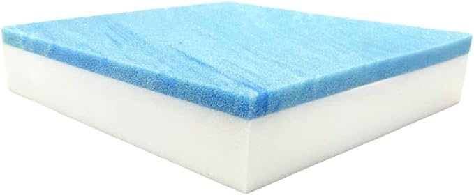 FoamRush 11" x 24" x 24" Gel Memory Foam Bench Cushion Replacement Medium Firm (Upholstery Foam, Seat Replacement, Upholstery Sheet, Foam Rubber Padding, Couch, Sofa Cushion, Mattress) Made in USA