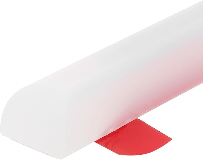 uxcell Flexible Molding Trim, 98 Inch Flexible Quarter Round Molding Silicone Peel and Stick Trim Self Adhesive Shower Water Barrier for Corner Decor Bathroom Kitchen, Transparent