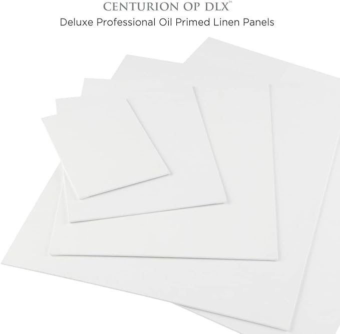 Centurion Deluxe Professional Oil Primed Linen Canvas Panels - 3x5-12 Pack of Linen Canvases for Painting, Artwork and More