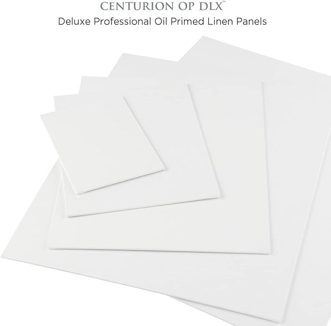 Centurion Deluxe Professional Oil Primed Linen Canvas Panels - 8x8-6 Pack of Linen Canvases for Painting, Artwork and More