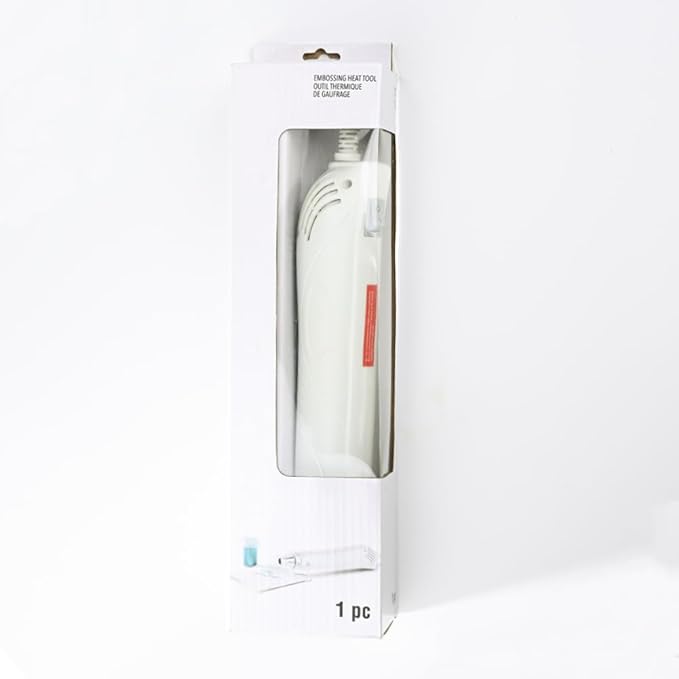 Mini Heat Gun, 300W Fast Heat Hot Air Gun with 6Ft Extra Thickened Cord and Overload Protection for DIY Craft Embossing, Vinyl Wrap, Shrink Tubing/Wrapping, Epoxy Resin, White