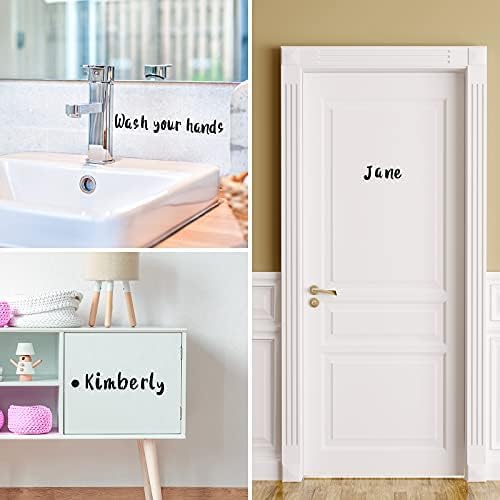 Outus 576 Pieces 8 Sheets Letters Stickers Self Adhesive Vinyl Letter Alphabet Number Stickers Mailbox Numbers Sticker, Decals for Classroom Decor, Sign, Door(Black,1 Inch)