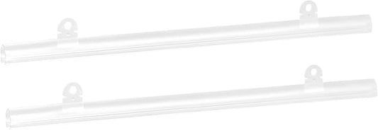 MECCANIXITY PVC Poster Hanger Rail Poster Strip Bar 30cm/12inch Clear with Clips for Poster, Map, 4 Set