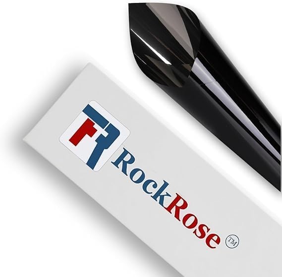 Rockrose Professional Window Tint for Home – One Way Privacy Window Film for Home Offices Heat Blocker Reflective Adhesive Mirror Tint with 99% UV Block – Black-Silver 24in x 100FT