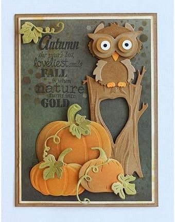 Lapoo Halloween Metal Cutting Die for Scrapbooking, 3D Backgrounds Frame New Cutting Dies DIY Album Card Making Decor Paper Metal Die Cuts Party Wedding Decorations (Halloween Pumpkin 5.6 x 2.6 in)