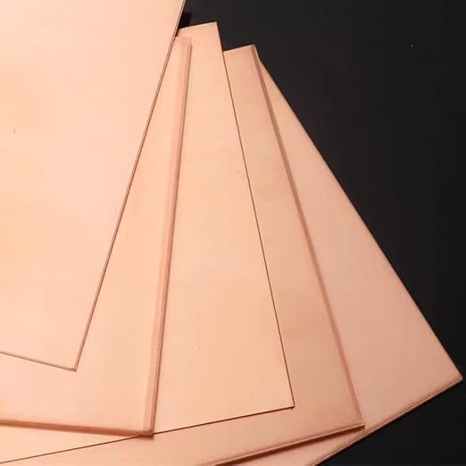 2 Pcs Copper Sheet, 10" x 8", 24 Gauge(0.5mm) Thickness, Double Sided Film Attached 99.9% Pure Copper Sheets Metal Plates for Crafting. Modelers, Jewelry, Repairs, Electrical