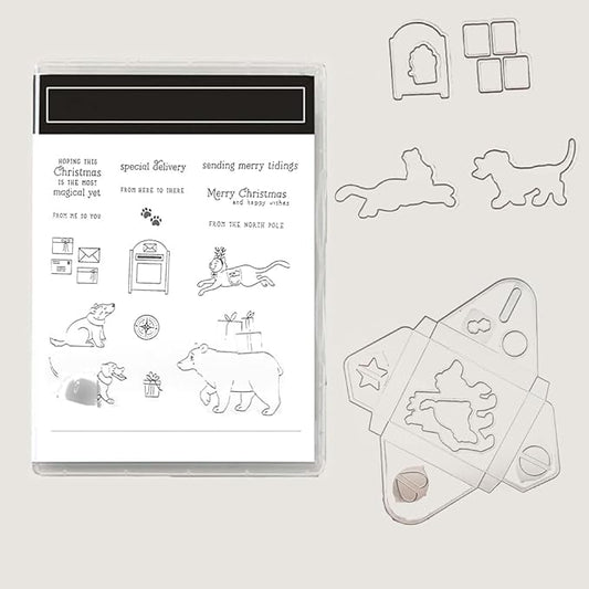 2025-2026 Stamps and Dies for Card Making, Stamps and Dies Set 2025 for Christmas and Halloween, Die Cut DIY Various Festivals Album Scrapbooking Birthdays Greeting Card (M4283)