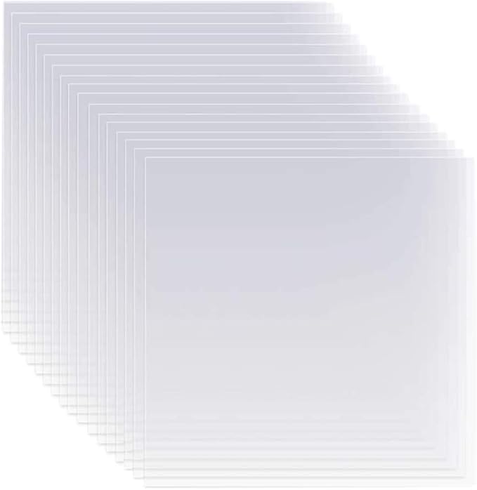 30 Pack 4 Mil Blank Stencil Sheets, 12 x 12inch Clear Mylar Blank Stencils, Reusable Template Material for Make Your Own Stencil