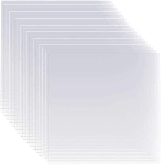 30 Pack 4 Mil Blank Stencil Sheets, 12 x 12inch Clear Mylar Blank Stencils, Reusable Template Material for Make Your Own Stencil