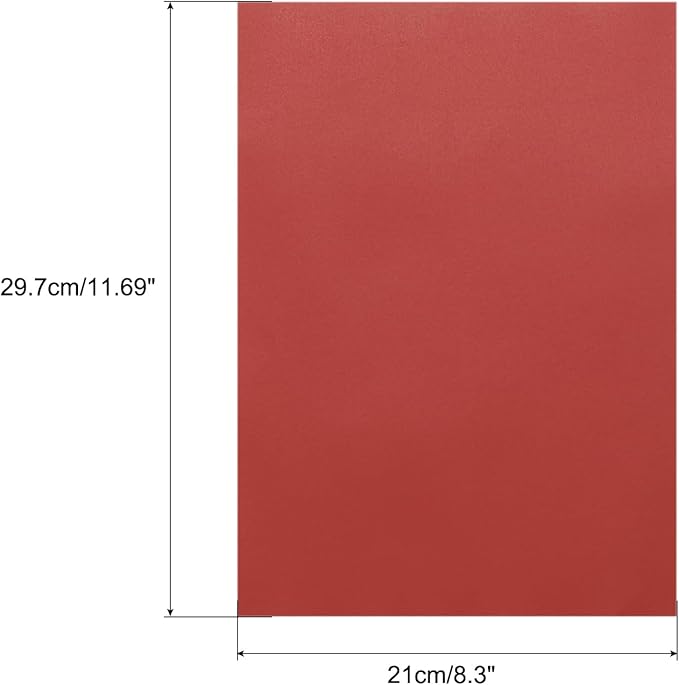 MECCANIXITY Colored Vellum Paper, 40 Sheet Red Transparency 11.7 x 8.2 Printable Vellum Paper, Translucent Vellum Sheets for Printing Wedding Invitations, Ink Jet Laser Printer