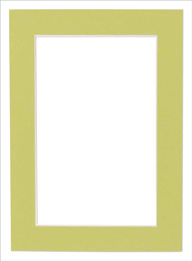 8x10 Mat for 6x8 Photo - Precut Pistachio Green Picture Matboard for Frames Measuring 8 x 10 Inches - Bevel Cut Matte to Display Art Measuring 6 x 8 Inches - Acid Free ONE MAT