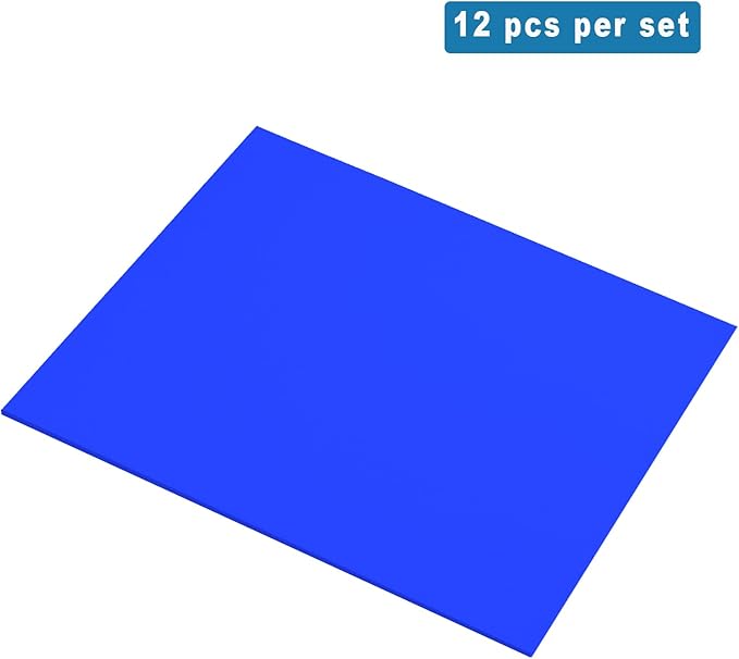 QIDIWIN EVA Foam Craft Sheets - 9x12 Inch 2mm Thick Versatile Non-Adhesive Foam for DIY, Cosplay, Scrapbooking, Classroom Projects - Durable, Flexible, Perfect for Crafting, 12 Pack(Blue)