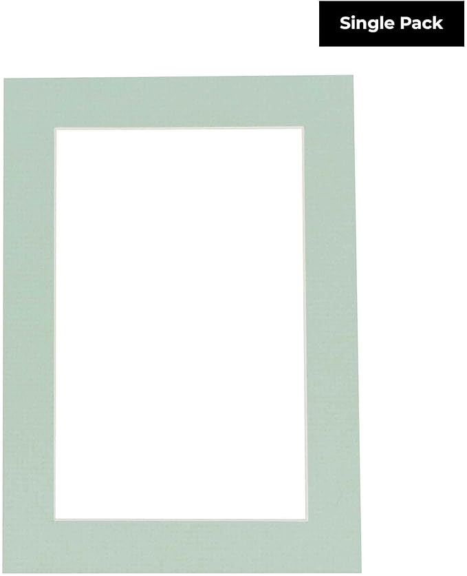 8x10 Mat Bevel Cut for 5.5x8.5 Photos - Acid Free Honeydew Green Precut Matboard - for Pictures, Photos, Framing - 4-ply Thickness