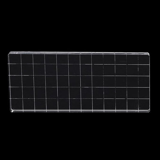 Clear Acrylic Stamp Blocks, 1.57" * 4.92" Acrylic Stamping Blocks Tools Clear Stamps with Grid Lines for Photography Props Scrapbooking Crafts Card Making