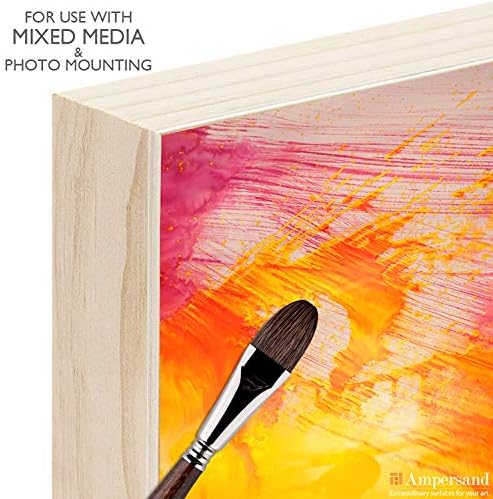 Ampersand Art Supply Unprimed Basswood Artist Panel, 1-1/2" Cradled Profile, 14"x18"