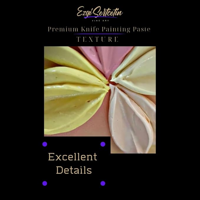 Premium Palette Knife Painting Paste|Texture Paste|Authentic Bright Colors|Ready to Use|Easy to Apply| 6oz (Plum)