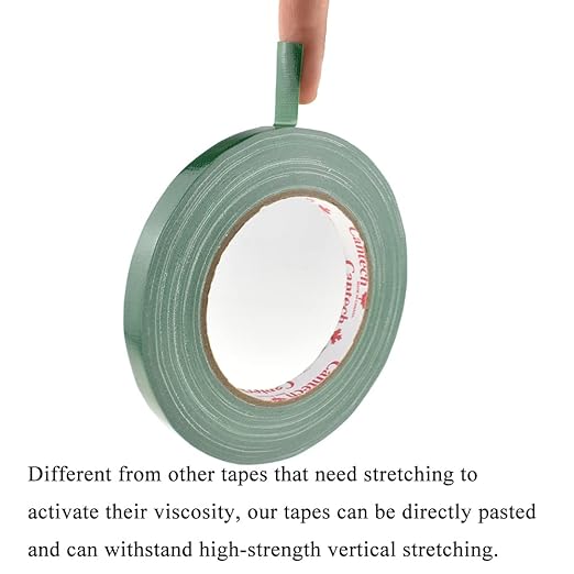 HAHIYO Green 0.5Inch Wide (200Feet/66Yard Total) 2Rolls Floral Tape Waterproof Florist Tape Flower Wrap Adhesive Waterproof Decorative Tape for Bouquet Stem Wrapping Flower Arranging and Floral Craft