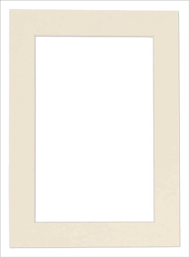 5.5x8.5 Mat for 8.5x11 Frame - Precut Mat Board Acid-Free Show Kit with Backing Board, and Clear Bags Textured Cream 5.5x8.5 Photo Matte For a 8.5x11 Picture Frame Matboard for Framing, Pack of 1 Mat